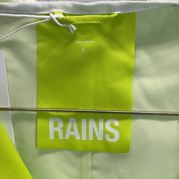 Rains Unisex Storm Breaker Reflective Digital Lime Jacket Large - Picture 13 of 16